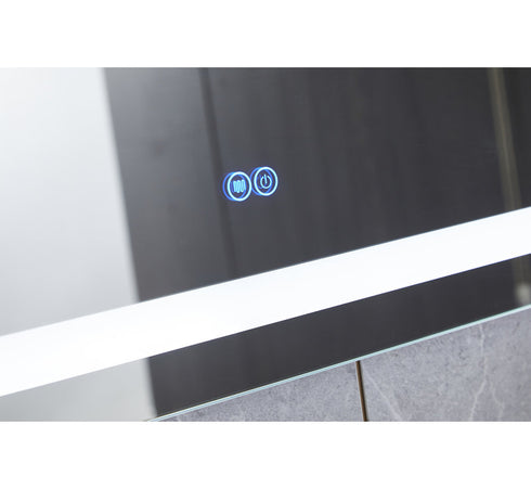 Spiegel Rechthoekig 70 x 80 cm frameloos, inbouw led verlichting en anti-condens