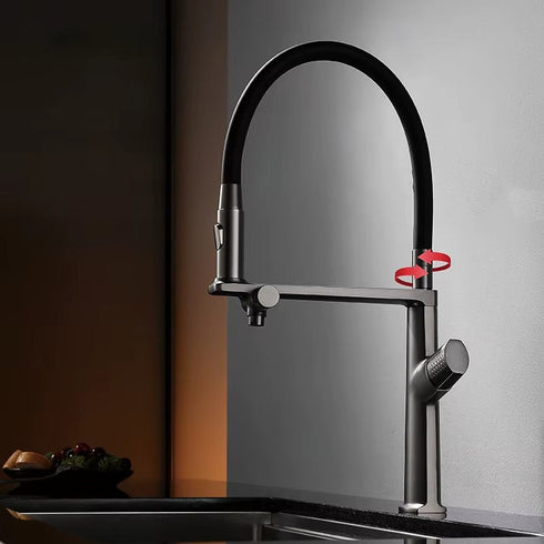 3-weg keukenkraan met 3 aansluitingen voor regenwater of gefilterd drinkwater | Primera del Monta