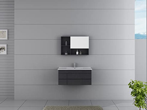 Badkamermeubel met spiegelkast | APPENZELL | Zwart