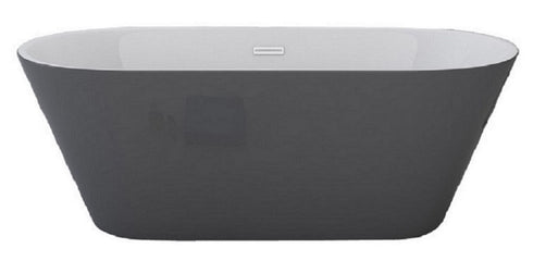Badkuip LAUSANNE II GRIJS 170x80 cm Minimalistisch ligbad