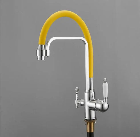 3-weg keukenkraan met flexibele slang voor regenwater of gefilterd drinkwater | Classic Overhead