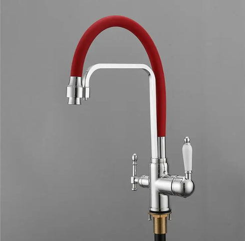 3-weg keukenkraan met flexibele slang voor regenwater of gefilterd drinkwater | Classic Overhead