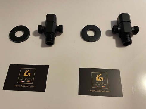 Hoekstopkraan | 1/2 Duims | Hoekig ontwerp | Installatiebenodigdheden | Om de kraan op de waterleiding te kunnen monteren