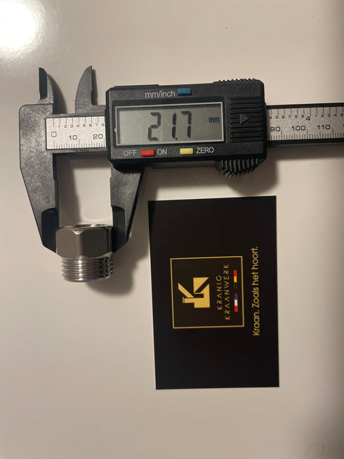 3/8 naar 1/2 Verloopstuk kraan of aanzet stuk buiten/binnen draadfitting installatiebenodigdheden