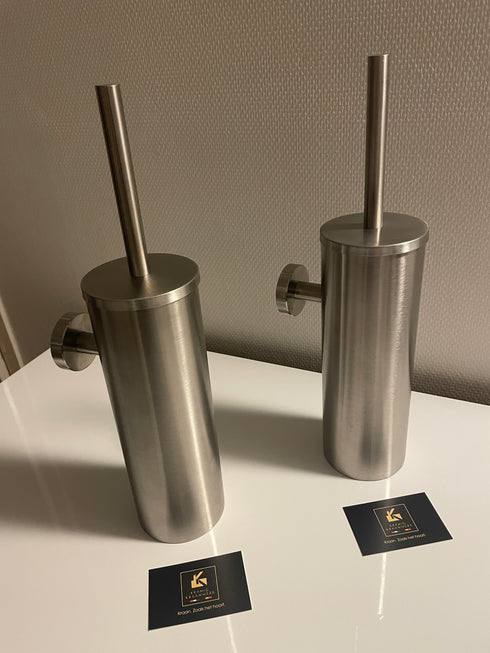 Inrichting | Design badkamer | Toiletborstel + houder (cilinder)