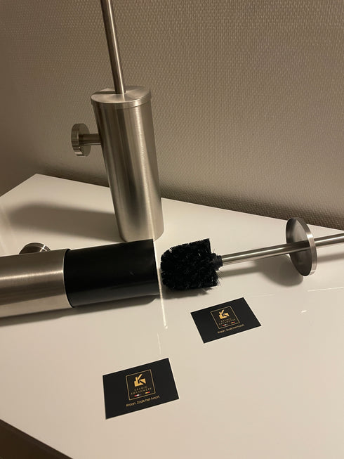 Inrichting | Design badkamer | Toiletborstel + houder (cilinder)