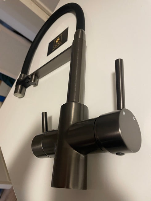 Hoge spoelkraan | 3 weg kraan | Horeca kraan | Spoelkeuken stijl | Multi Mari