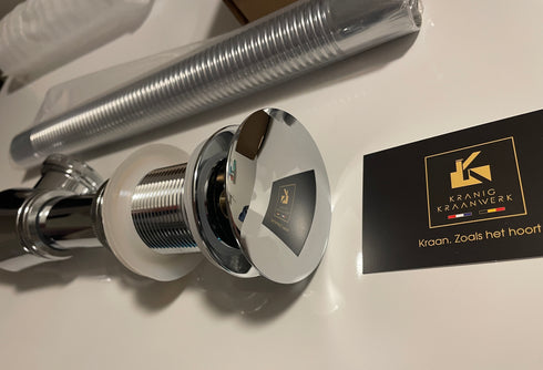 Flexibele Afvoerslag met Sifonset| Chroom (roestvrij) | Installatiebenodigdheden | Sifon
