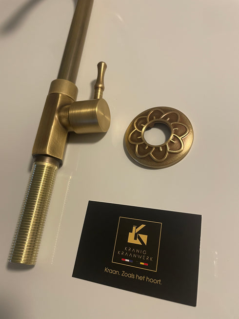 Landelijke stijl Pantry of toiletkraan | Hendrik | Traditioneel en compacte Koudwaterkraan | Hendrik Oud Goud
