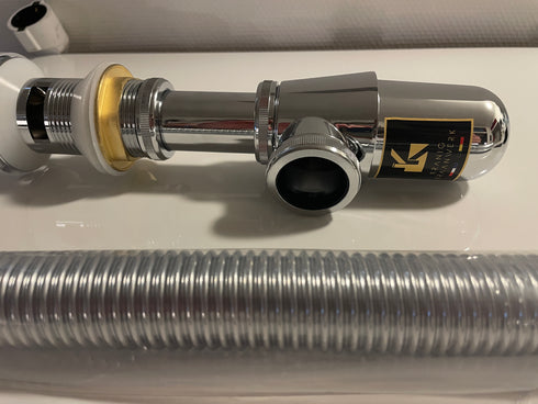 Flexibele Afvoerslag met Sifonset| Chroom (roestvrij) | Installatiebenodigdheden | Sifon