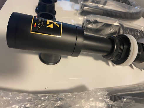 LUXE Set Flexibele Afvoerslang met Sifonset | Installatiebenodigdheden | Sifon | Chroom en Zwart