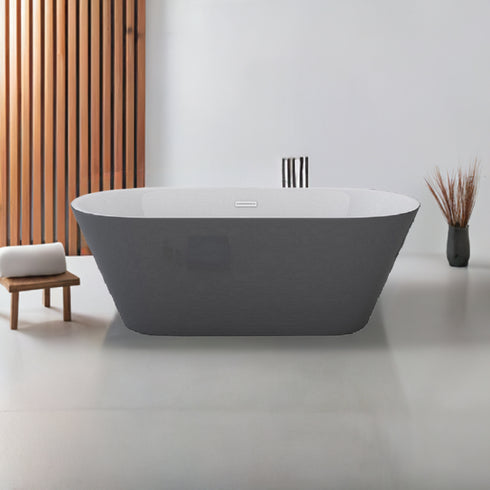 Badkuip LAUSANNE II GRIJS 170x80 cm Minimalistisch ligbad