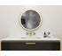 Spiegel rond 80 cm met gouden frame, led verlichting en anti condens