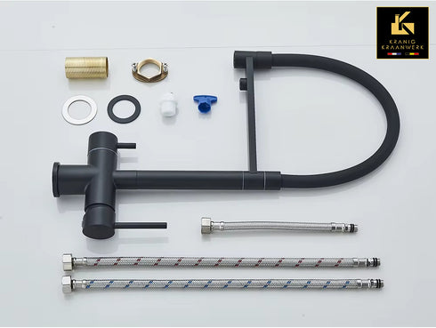 High-end keukenkraan | 3 weg kraan | Gefilterd water of close in boiler | La Momenta