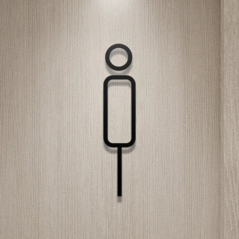 Toilet aanduidingsbordjes | Zelfklevende kantoortekens en verblijfsruimtes | Minimalistisch