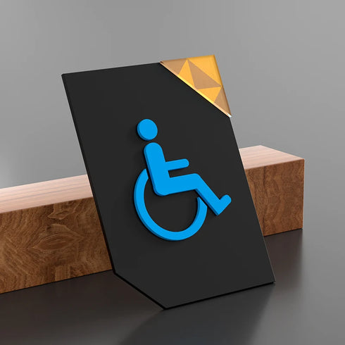 Toilet aanduidingsbordjes | Daar is de WC tekens | Roze en Blauw | Minimalistisch