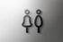 Toilet aanduidingsbordjes | Duo's | Setjes van 2 WC tekens | 3d | Zwart | Gestileerd | Minimalistisch