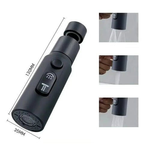 Keukenkraan opzetstuk 3-standenkop – in gunmetal of zwart