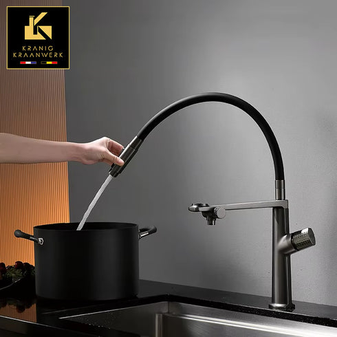 High-end keukenkraan | 3 weg kraan | Gefilterd water of close in boiler | Primera del Monta