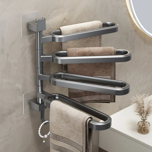 Handdoekenrek | Zonder boren | Snel op te hangen | Beweegbaar | Badkamer ophangrek | Kledingrek