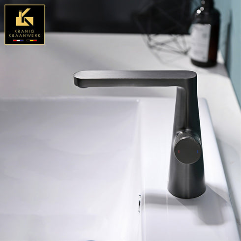 Wastafel en fonteinkraan | Big A | Minimalisme | Goud Zwart Wit Chroom RVS Gunmetal