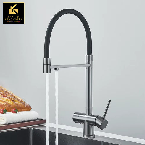 High-end keukenkraan | 3 weg kraan | Gefilterd water of close in boiler | La Momenta