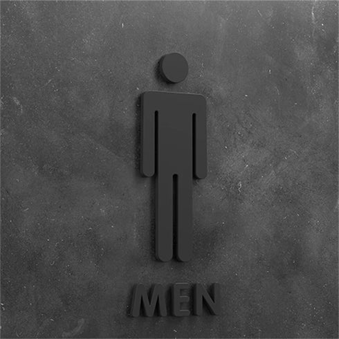 Toilet aanduidingsbordjes | Daar is de WC tekens | Goud - Zilver - Zwart | Minimalistisch