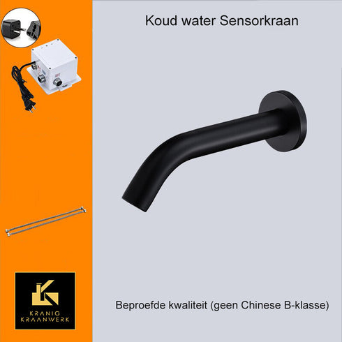 Sensorkraan aan de wand | Koud waterkraan | Voorwaarts | 2.30v en BATT