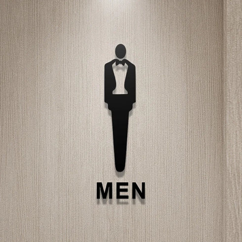 Toilet aanduidingsbordjes | Zelfklevende kantoortekens en verblijfsruimtes | Minimalistisch