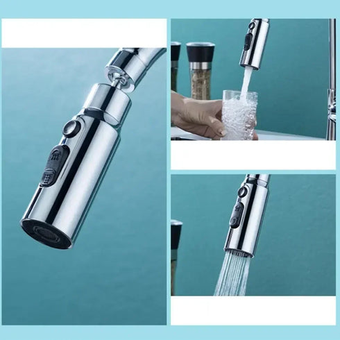 Keukenkraan opzetstuk 3-standenkop – in gunmetal of zwart