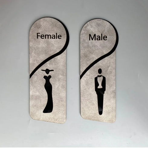 Toilet aanduidingsbordjes | Kantoortekens en verblijfsruimtes | Alles in klasse op stonewall achtergrond