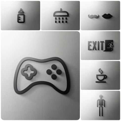 Toilet aanduidingsbordjes | Kantoortekens en verblijfsruimtes | Minimalistische signing