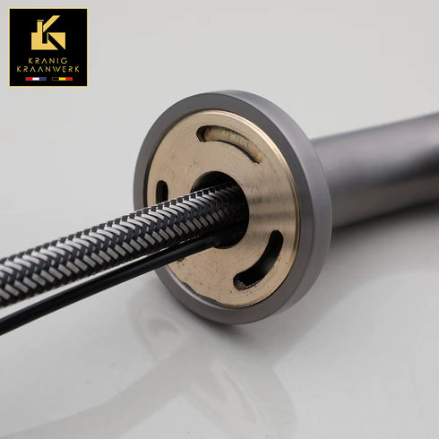 A- klasse Sensorkraan | Vanuit de wand | Touchless kraan | Gunmetal Lang | Minimalisme