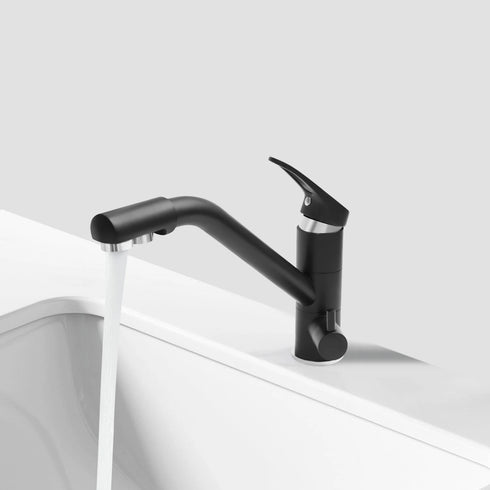 Basic keukenkraan | 3 weg kraan | Gefilterd water of close in boiler | Zwart | Simmons