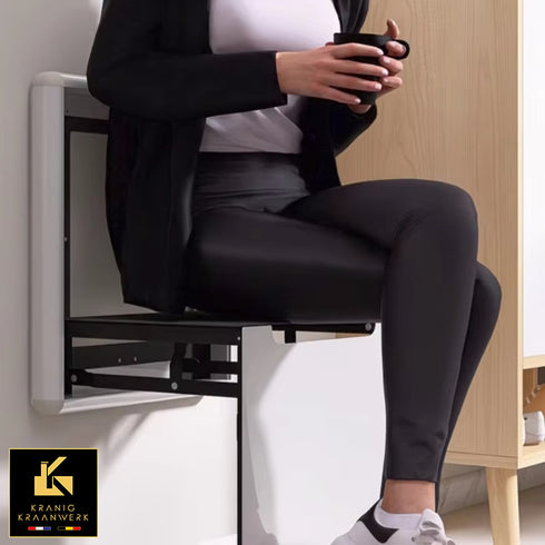 Stijlvolle opklapbare stoel | Design | onopvallende zitting voor onder de douche | zwevend | Opvouwbaar