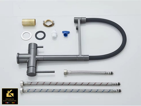 High-end keukenkraan | 3 weg kraan | Gefilterd water of close in boiler | La Momenta