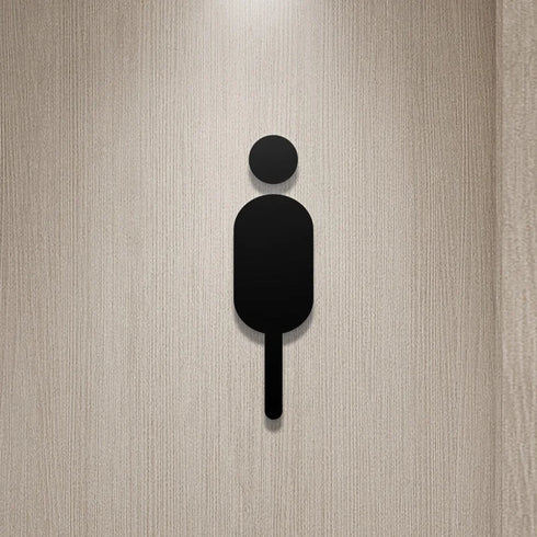 Toilet aanduidingsbordjes | Zelfklevende kantoortekens en verblijfsruimtes | Minimalistisch