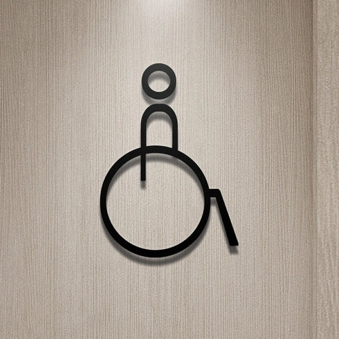 Toilet aanduidingsbordjes | Zelfklevende kantoortekens en verblijfsruimtes | Minimalistisch