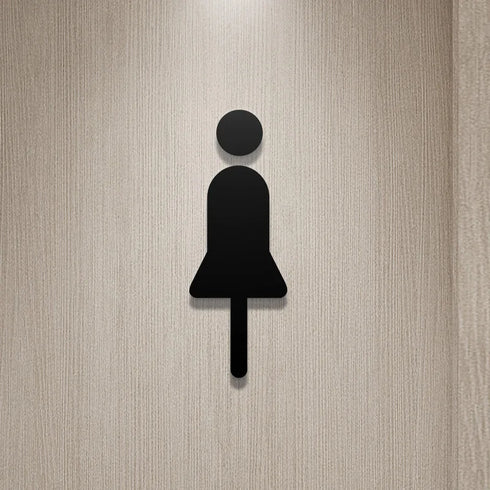 Toilet aanduidingsbordjes | Zelfklevende kantoortekens en verblijfsruimtes | Minimalistisch