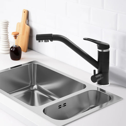 Basic keukenkraan | 3 weg kraan | Gefilterd water of close in boiler | Zwart | Simmons