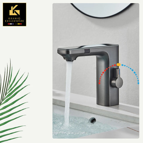 An Ultra Sensorkraan met temperatuur display en dubbele sensor | Toiletruimte | Mengkraan | Gina