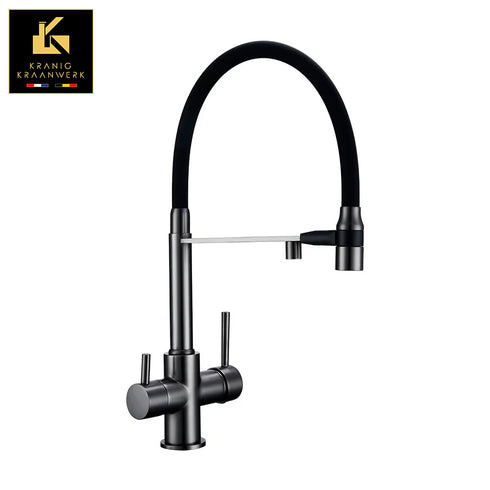 3-weg keukenkraan voor regenwater of gefilterd drinkwater | La Montana