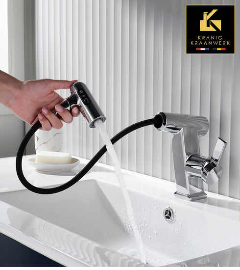 Kapperskraan | Salonkraan | Wastafelkraan met uittrekbare slang | Josaline