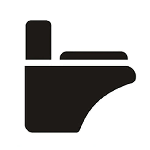 Toilet aanduidingsbordjes | Algemene tekens en verblijfsruimtes | Zwart en Zilver | Minimalistisch