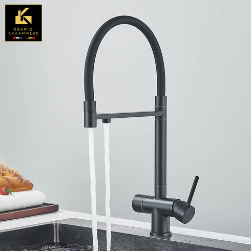 High-end keukenkraan | 3 weg kraan | Gefilterd water of close in boiler | La Momenta