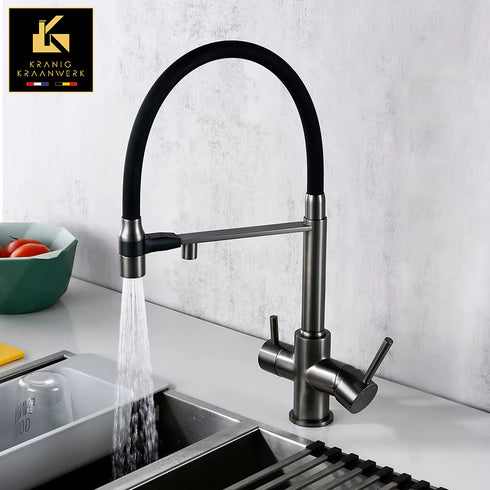 3-weg keukenkraan voor regenwater of gefilterd drinkwater | La Montana