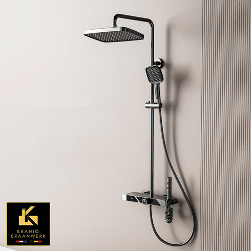 Exclusieve Douchekraan | opbouw doucheset touchscreen| Baanbrekend ontwerp | Elianne | Gunmetal Grijs