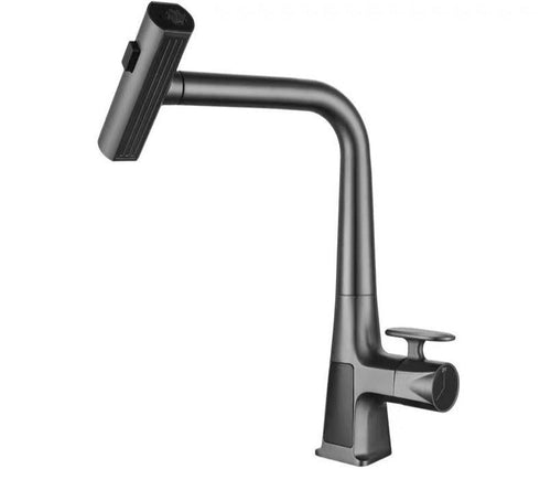 Kantelende sproeikraan | Keukenkraan met temperatuur display | Uittrekbare slang | More Myrjan