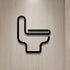 Toilet aanduidingsbordjes | Zelfklevende kantoortekens en verblijfsruimtes | Minimalistisch