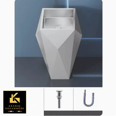 Waszuil | Staande wasbak in gehoekte vormen | Sandera